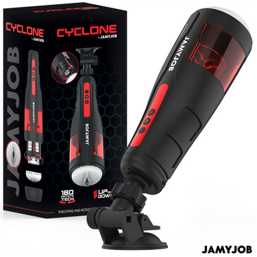 Masturbatore Automatico Cyclone JAMYJOB con Aspirazione e 10 Modalità di Stimolazione